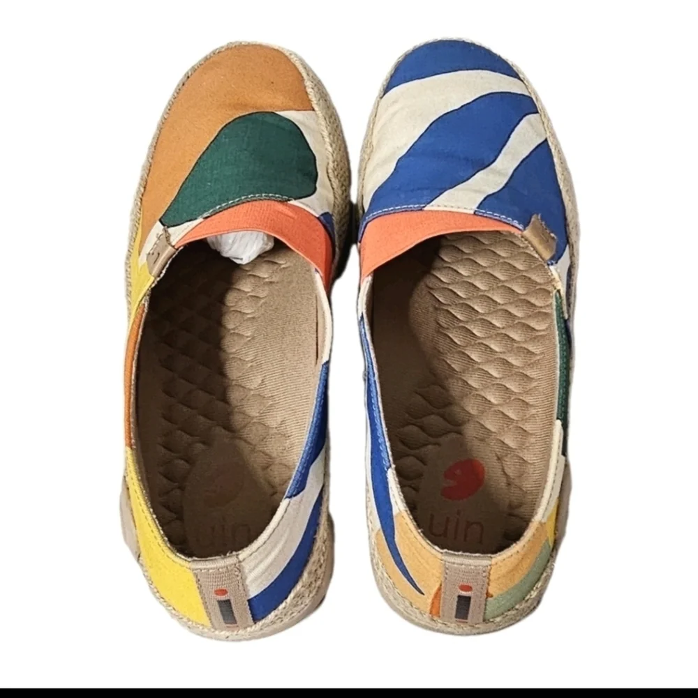 UIN Tropical Day Marbella 8.5 Women's Canvas Espadrilles Colorful Light Shoes